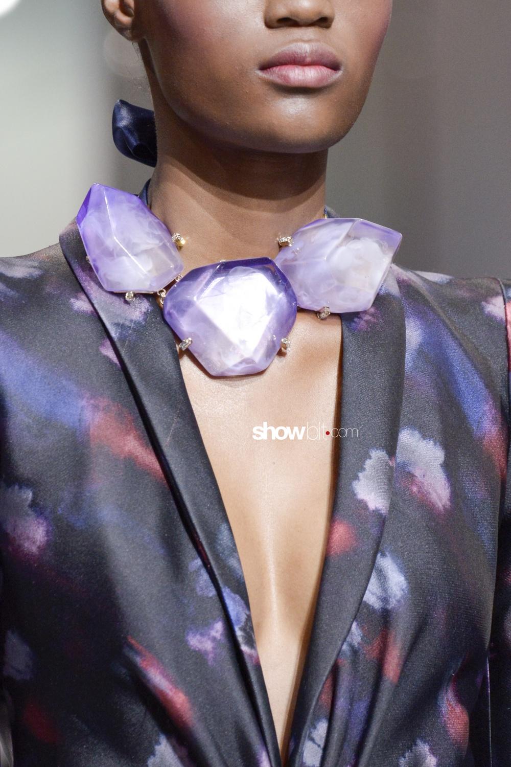 Giorgio Armani Prive jewellery close-up Haute Couture Spring Summer 2018 Paris