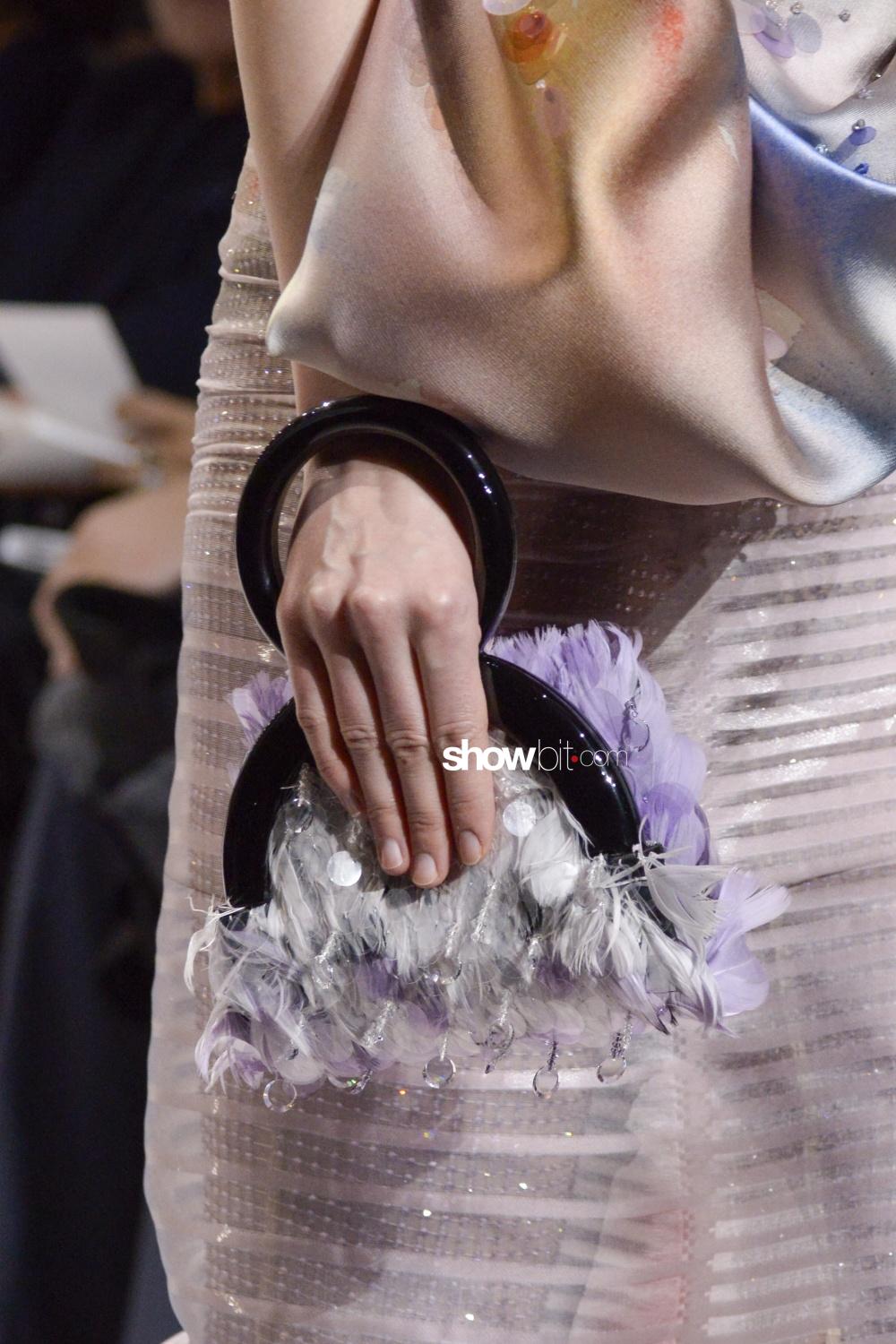 Giorgio Armani Prive bags close-up Haute Couture Spring Summer 2018 Parigi